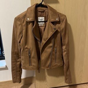 Brand new Vegan Leather Brown Moto Jacket